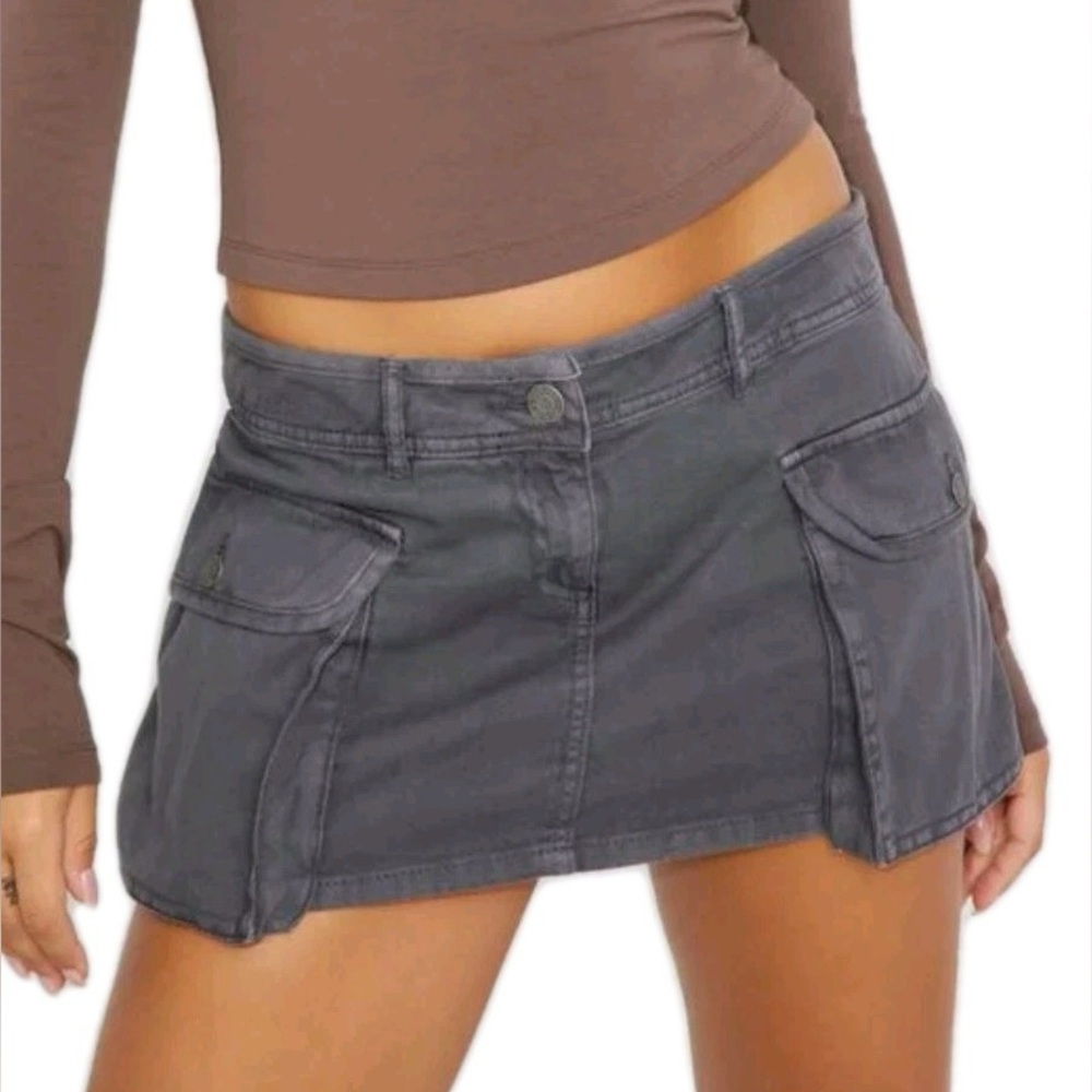 Garage Charcoal Cargo Skort